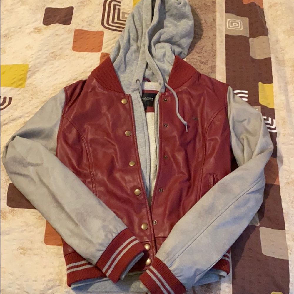 Leather bomber